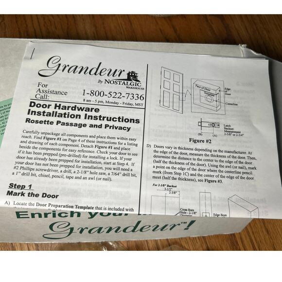 Grandeur 821439 Satin Nickel Georgetown Rosette w/Chambord Crystal Knob New - Picture 8 of 10